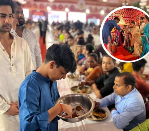 Yug serving bhog Yug serving bhog