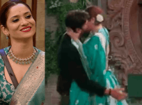 Ankita Lokhande, Vicky Jain kiss