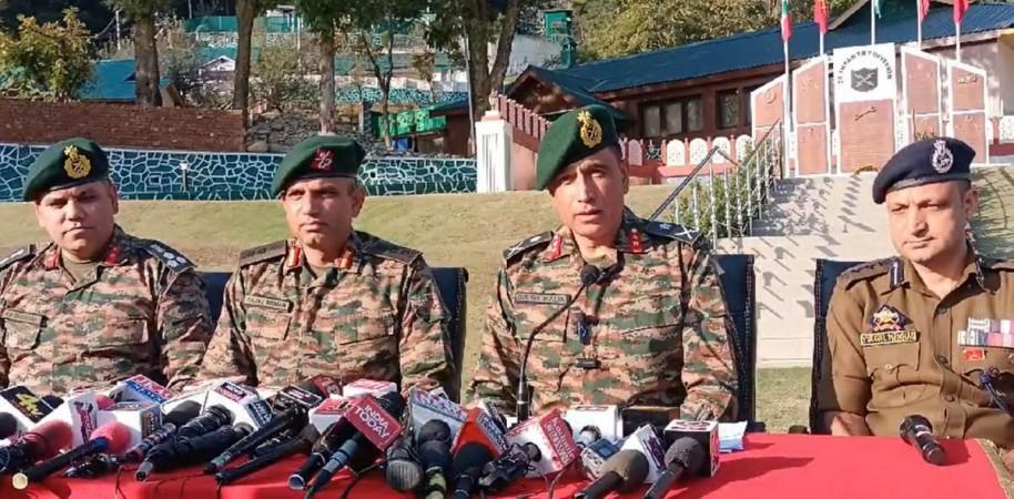 GoC 28 Infantry Division Major General Girish Kalia interacting with media persons.