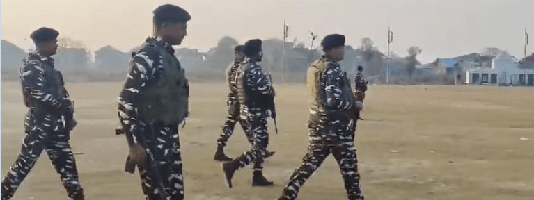 Security forces in the ground where terrorist attacked unarmed police officer Terror attack