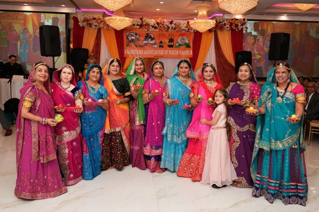 Rajasthani children and women who graced the Rajasthani songs perform at the RANA event Rajasthani children and women who graced the Rajasthani songs perform at the RANA event