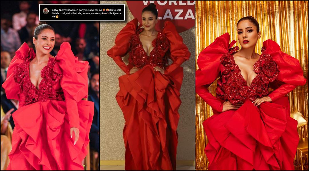 Shehnaaz Gill wears a siren red strapless gown with a stole in sizzling  photoshoot; here's what the dreamy gown costs | Hindustan Times
