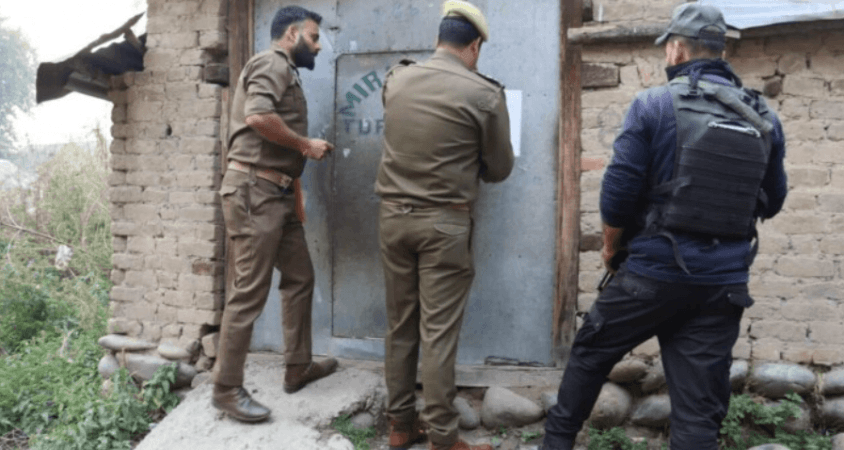 Cops seizing property for sheltering terrorists in south Kashmir's Kulgam district Terror sympathizers