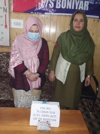 Most wanted female narco-terrorist arrested by Jammu and Kashmir Police Female drug peddler