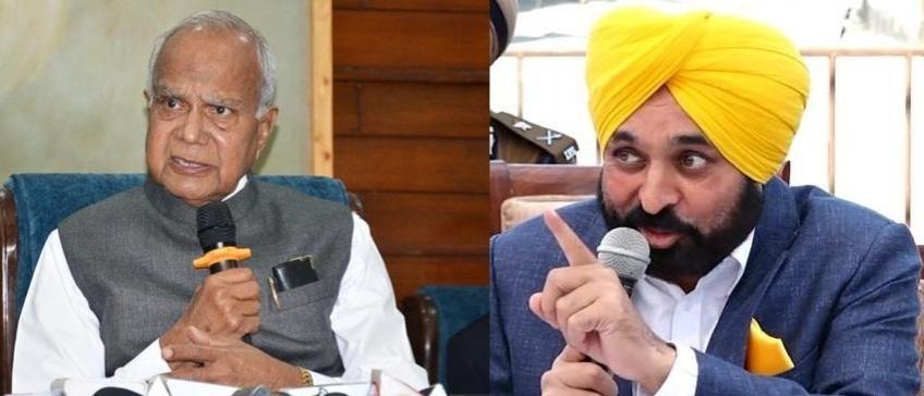 Governor Banwarilal Purohit and Punja CM Bhagwant singh Mann Banwarilal Purohit