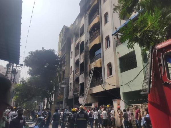 Nine Killed In Hyderabad Building Fire Nine Killed In Hyderabad Building Fire