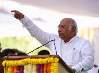 Sangareddy: Congress President Mallikarjun Kharge During A Public Meeting