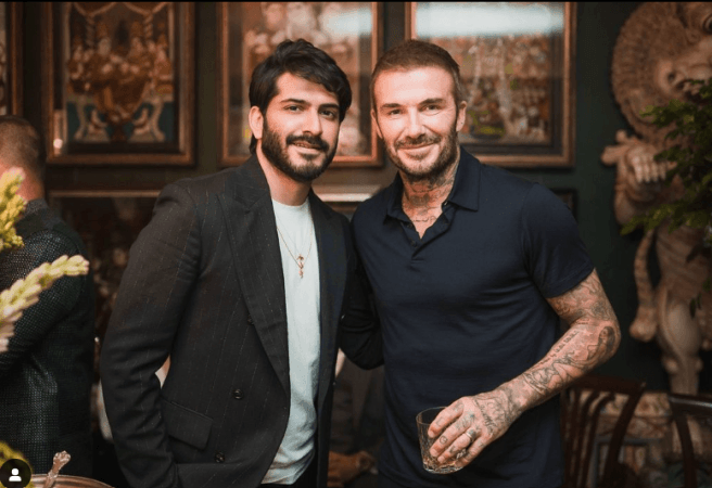Harsh Varrdhan Kapoor with David Beckham