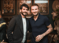 Harsh Varrdhan Kapoor with David Beckham