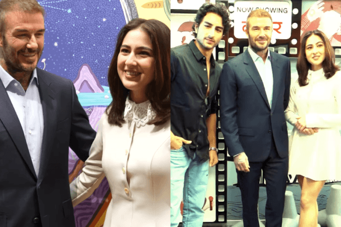 Sara Ali Khan, David Beckham, Ibrahim Ali Khan Sara Ali Khan, David Beckham, Ibrahim Ali Khan