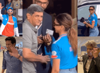 Deepika, Ranveer, Kapil Dev, Sachin Tendulkar, Prakash Padukone for India vs Australia match