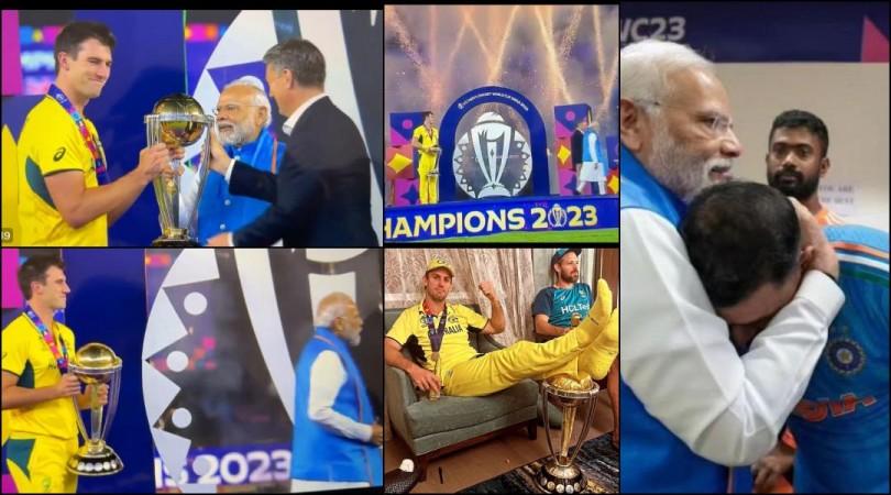 Australia's Mitchell Marsh sits with his feet up on World Cup trophy, trolled