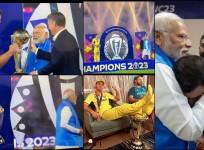 Australia's Mitchell Marsh sits with his feet up on World Cup trophy, trolled
