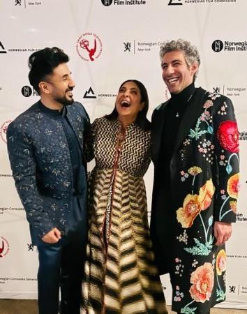 Vir Das, Shefali Sha, Jim Sarbh at Emmys Vir Das, Shefali Sha, Jim Sarbh at Emmys