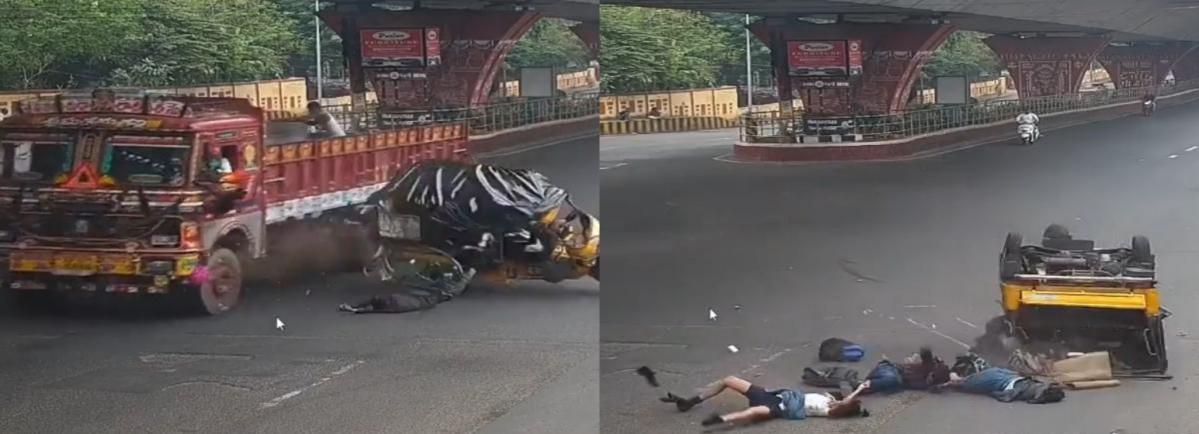 Seven Schoolchildren Injured In Vizag Accident Seven Schoolchildren Injured In Vizag Accident