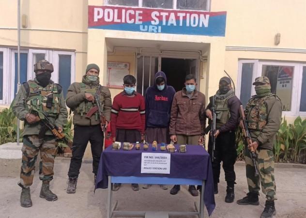 Three LeT terrorists arrested by Baramulla Police on Sunday Terrorists