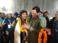 Uttarakhand Chief Minister Pushkar Singh Dhami Meets The Workers Who Have Been Rescued From Inside The Silkyara Tunnel