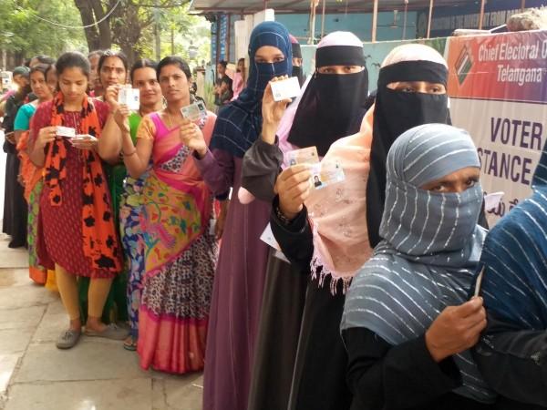 Hyderabad: Voters Stand in queue to cast their vote during the Telangana Legislative Assembly election, at Banjara hills in Hyderabad district, Thursday, November 30, 2023. (Photo: IANS) voters