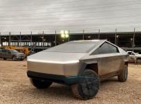 Musk Drives Tesla Cybertruck At Upcoming Gigafactory Texa
