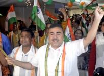 Kolkata: Leader Of Opposition Of State Assembly Suvendu Adhikari Celebrate Chandrayaan-3