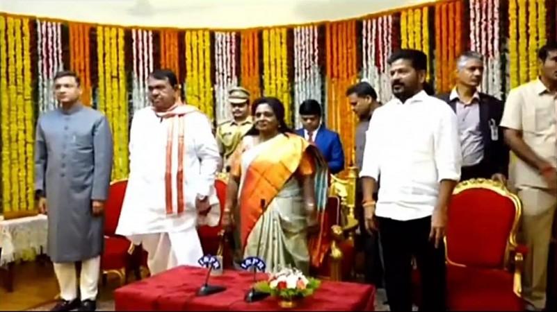 Akbaruddin Owaisi Takes Oath As Protem Speaker Of Telangana Assembly Akbaruddin Owaisi Takes Oath As Protem Speaker Of Telangana Assembly