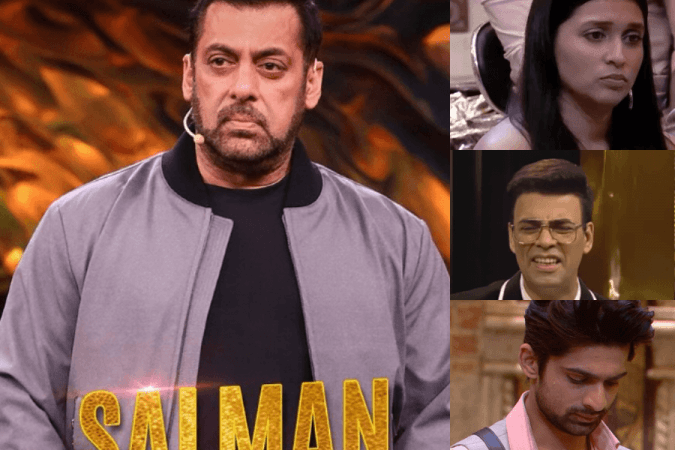 Salman Khan, Karan Johar, Mannara Chopra, Abhishek Kumar Salman Khan, Karan Johar, Mannara Chopra, Abhishek Kumar