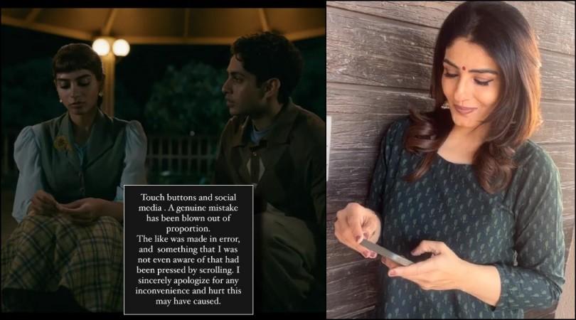 raveena tandon likes a post