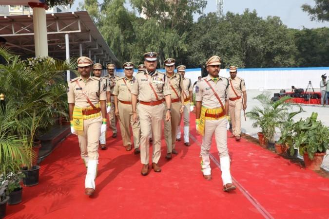 Telangana former DGP Anjani Kumar paying tributes to police martyrs Anjani Kumar