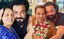 Bobby Deol with Prakash Kaur, Dharmendra