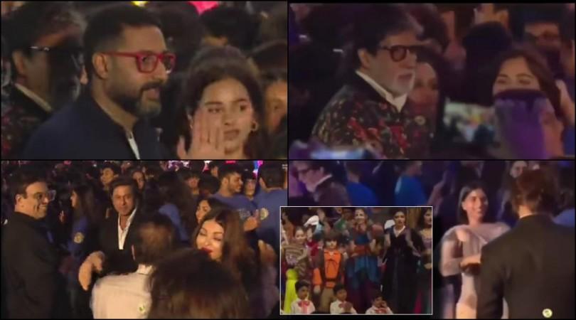 Annual day : Aishwarya, Abhishek dance with Big B, SRK, KJo dance on deewangi deewangi