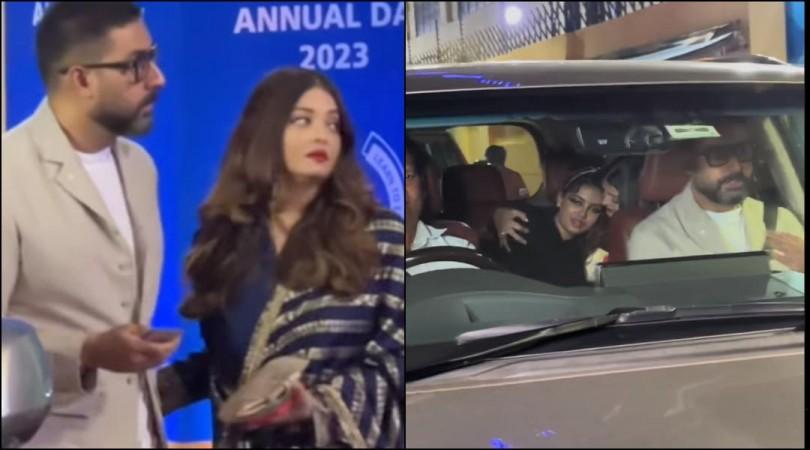 Doting mother Aishwarya kisses Aardhaya's forehead; walks hand-in-hand with  Abhishek Bachchan at day 2 of DAIS annual concert - IBTimes India