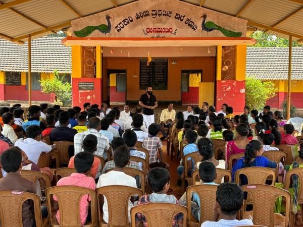 Rishab Shetty adopts govt Kannada school in hometown Keradi Rishab Shetty adopts govt Kannada school in hometown Keradi