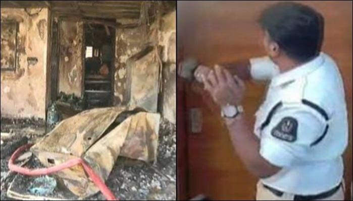 Hyderabad cops rescue family from fire Hyderabad cops rescue family from fire