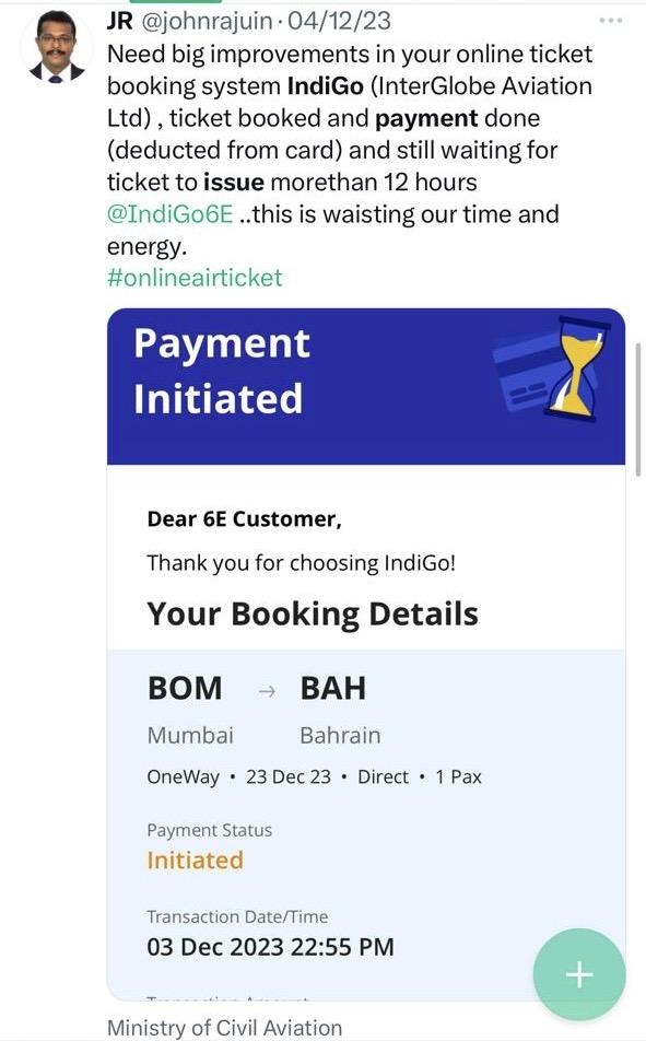 IndiGo JusPay glitch