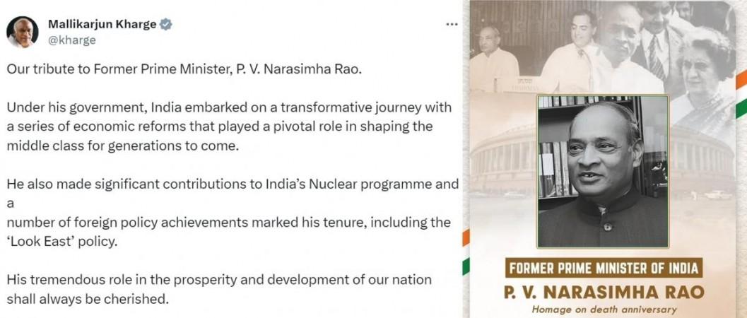 Kharge Pays Tributes To Ex-PM PV Narsimha Rao On His Death Anniversary Kharge Pays Tributes To Ex-PM PV Narsimha Rao On His Death Anniversary