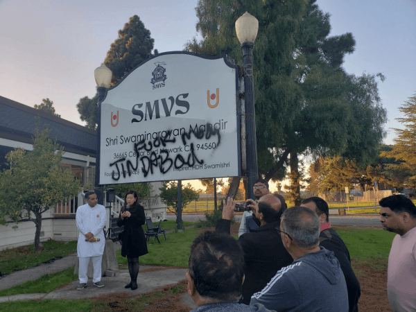 Hindu Temple Vandalised With Anti-India Graffiti In US Hindu Temple Vandalised With Anti-India Graffiti In US