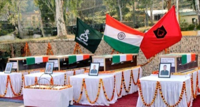 In a solemn wreath-laying ceremony homage paid to Naik Birendra Singh, Naik Karan Kumar, Rifleman Chandan Kumar & Rifleman Gautam Kumar who sacrificed their lives in the service of the Nation. Martyrs soldiers