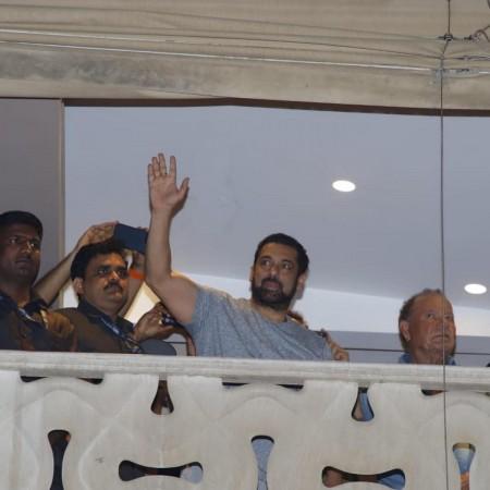Salman Khan waves at fans Salman khan