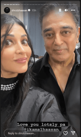 Shruti Haasan with dad Kamal Haasan Shruti Haasan with dad Kamal Haasan