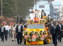 PM Modi Holds Roadshow In Kerala's Thrissur