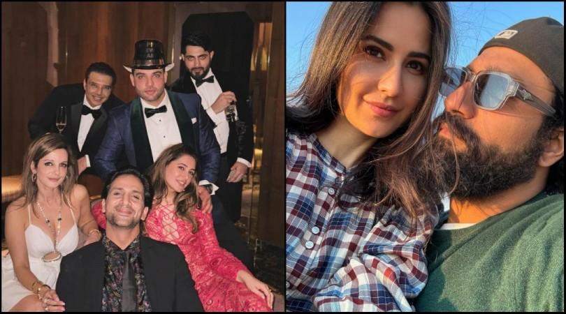 Nargis Fakhri poses with Tony Beig, Uday Chopra, Sussanne Khan; Katrina- Vicky's romantic getaway