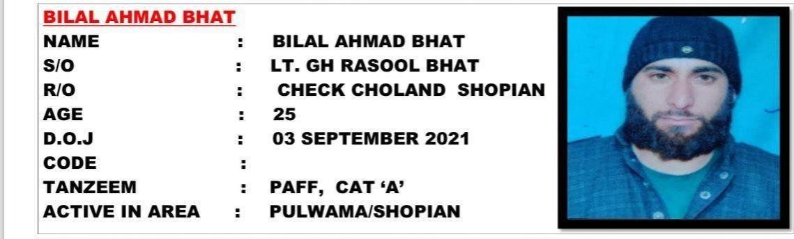 Terrorist Bilal Bhat