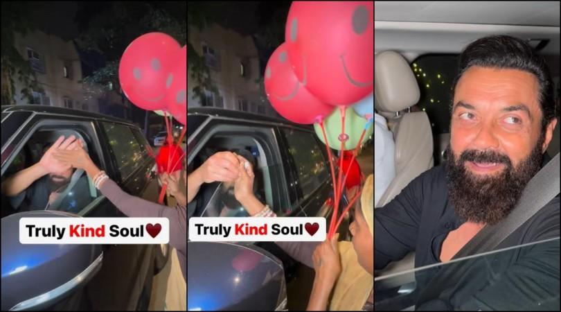Bobby Deol helps a ballon seller Bobby deol