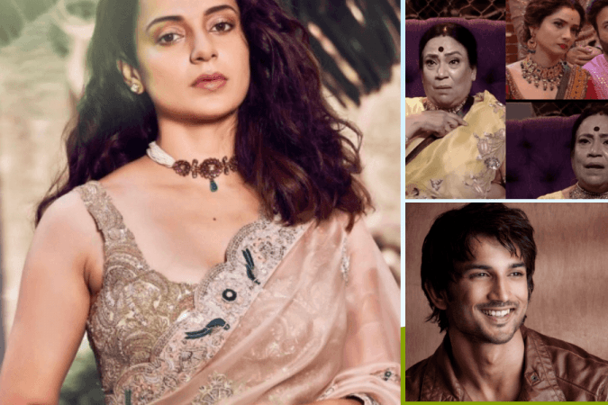 Kangana Ranaut, Vicky Jain, Ankita Lokhande, Vicky Jain's mother, Sushant Singh Rajput Kangana Ranaut, Vicky Jain, Ankita Lokhande, Vicky Jain's mother, Sushant Singh Rajput