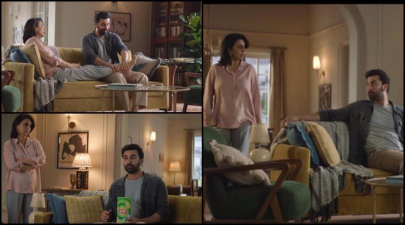 Neetu Kapoor and Ranbir Kapoor for an ad film ranbir kapoor and neetu kapoor