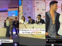 Karan Johar, Janhvi Kapoor and Varun Dhawan. at Filmfare PC