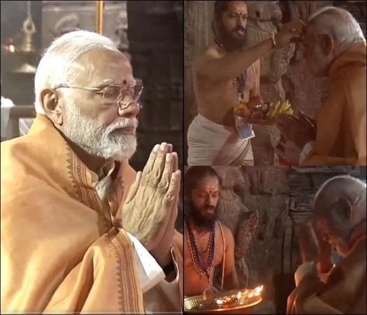 PM offers prayers at Andhra Pradesh's Lepakshi temple PM offers prayers at Andhra Pradesh's Lepakshi temple