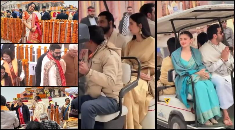 Ram temple consecration LIVE: Alia -Ranbir, Katrina-Vicky arrive in the same car at temple premises; Jackie Shroff tells paps to remove their shoesRam temple consecration LIVE: Alia -Ranbir, Katrina-Vicky arrive in the same car at temple premises; Jackie