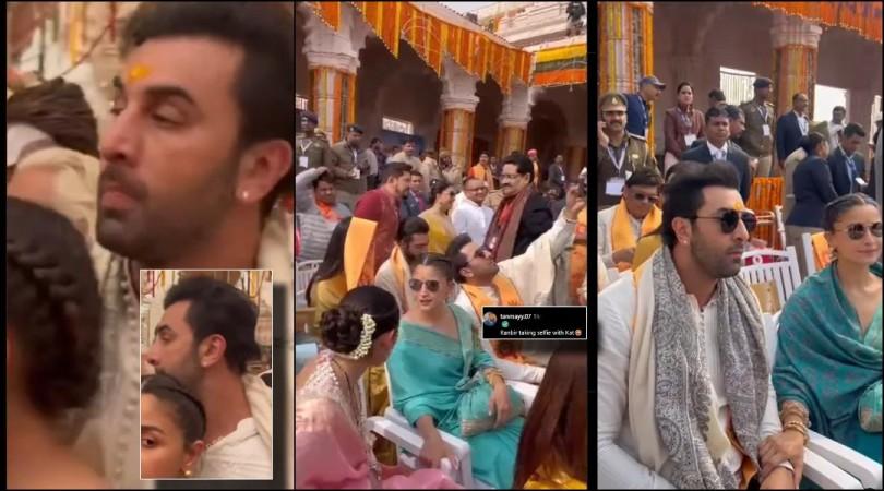 Ranbir -alia seek blessings of lord Ram inside the temple Ranbir and Alia seek blessings of lord Ram inside the temple