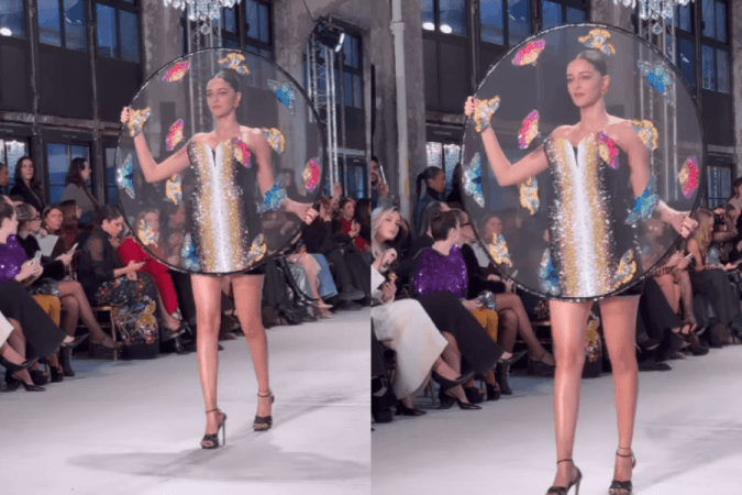 Ananya Panday's ramp walk with giant sieve triggers hilarious reactions ...